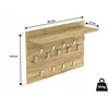 Drabužių kabykla HWS Furniture, 65x40x14 cm, ruda