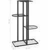 Loft Gėlių stovas Framado, 76 cm, juodas