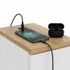 Naktinis staliukas su USB/C prievadu 5V ComfortCove, baltas