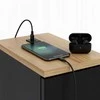 Naktinis staliukas su USB/C prievadu 5V ComfortCove, juodas