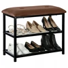 Perfectmarketsource Hk Batų lentyna su suoliuku, 61x31x51 cm, ruda/juoda
