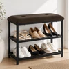 Perfectmarketsource Hk Batų lentyna su suoliuku, 61x31x51 cm, ruda/juoda