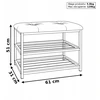 Perfectmarketsource Hk Batų lentyna su suoliuku, 61x31x51 cm, pilka/juoda