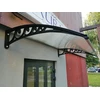 Stogelis virš durų Metal-gum, 200x100 cm, juodas