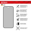 Evi Apple iPhone 15/15 Pro Tikras 3D ekrano privatumo stiklas, gamintojas Displex Juodas
