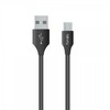 Data Cable USB to Micro USB 12W 1.5m By Fonex Juodas