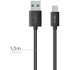 Data Cable USB to Type-C 25W 1.5m By Fonex Juodas
