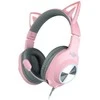 Foxxray FXR-BAL-62 PK ShinyCat Ausinės Žaidimams su laidu Rožinė/Pilkas