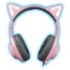 Foxxray FXR-BAL-62 PK ShinyCat Ausinės Žaidimams su laidu Rožinė/Pilkas