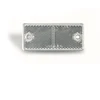 Atspindys 90x40mm su skylutėm baltas