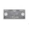 Atspindys 90x40mm su skylutėm baltas