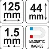 Kontūrų matuoklis ,šablonas ,trafaretas profiliams | 125 mm