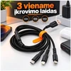 Laidas įkrovimo universalus 3 viename DC302 15W