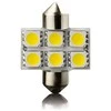 LED Lemputė 2vnt automobilinė 12V 31mm,SV8,5 6led
