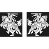 Lipdukas Vytis 2 vnt. veidrodinis Baltas BLIZGUS 26x26cm