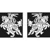 Lipdukas Vytis 2 vnt veidrodinis Baltas BLIZGUS 18x20cm