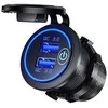 Carmotion Lizdas įkrovimui įmontuojamas 2x USB QC 3.0 su jutiminiu jungikliu ir apšvietimu