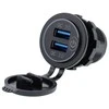 Carmotion Lizdas įkrovimui įmontuojamas 2x USB QC 3.0 su jutiminiu jungikliu ir apšvietimu
