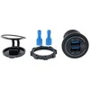 Carmotion Lizdas įkrovimui įmontuojamas 2x USB QC 3.0 su jutiminiu jungikliu ir apšvietimu