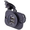 Carmotion Lizdas įkrovimui įmontuojamas 2xUSB 3.1A 12/24V 1vnt