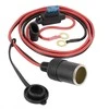 Carmotion Lizdas pridegėjo kištukui su 100cm laidu,su15A saugikliu ir 8.4mm kilpelėmis