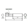 Magnetinis laikiklis 1/4"x1/4"x50mm