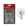Pakabukų prisiurbiamų rinkinys 12vnt su metaliniais kabliukais 3.2cm diam,0.45