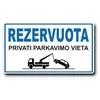 Plastikinė lentelė REZERVUOTA 140x250mm