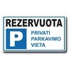 Plastikinė lentelė REZERVUOTA 140x250mm