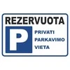 Plastikinė lentelė REZERVUOTA 200x300mm
