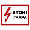 Plastikinė lentelė STOK ĮTAMPA 210x270mm