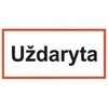 Plastikinė lentelė "UŽDARYTA" 100x200mm