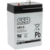 Akumuliatorius SSB SB 5-6 6V 5Ah AGM veikimui nereikia priežiūros