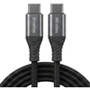 Kita USB-C–USB-C kabelis Wirellee (1 m, 100 W, USB 2.0, 480 Mbps, PD 3.0, pintas, juodas)