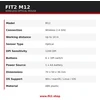 Optinė belaidė pelė FIT2 M12, 2,4 GHz, 1200 DPI, juoda/sidabrinė