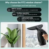 Belaidis langų valytuvas FIT2 SmartHome 3-viename 200 ml 28 cm su USB-C