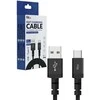Greitojo įkrovimo laidas FIT2 WS002 USB-A į USB-C 15W 1m pintas, juodas