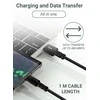 Greitojo įkrovimo laidas FIT2 WS002 USB-A į USB-C 15W 1m pintas, juodas