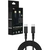 Greitojo įkrovimo laidas FIT2 WS003 USB-C į USB-C 60W 1m pintas, juodas