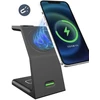 Indukcinis magnetinis įkroviklis 3in1 15W – iPhone, Apple Watch, AirPods, juodas