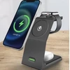 Indukcinis magnetinis įkroviklis 3in1 15W – iPhone, Apple Watch, AirPods, juodas
