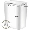 Išmanioji šiukšliadėžė FIT2 YW102 14L su IR jutikliu, atidarymas koja, įkraunama