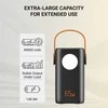 Greitojo įkrovimo išorinė baterija FIT2 PRO C40 40000mAh 65W PD su LED ekranu ir šviesa, juoda