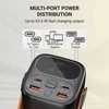 Greitojo įkrovimo išorinė baterija FIT2 PRO C40 40000mAh 65W PD su LED ekranu ir šviesa, juoda