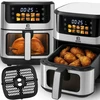 Karšto oro gruzdintuvė RETOO OR1102-R 6,5L 1800W su 10 programų ir LCD jutikliniu ekranu