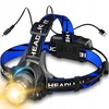 LED galvos žibintuvėlis RETOO E485, įkraunamas, galingas su Zoom, IPX4, juodas