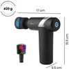 Masažo pistoletas FIT2 PRO HN049 30W su šildymo ir vėsinimo galvute, 5 greičiai, juodas