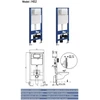 Potinkinis WC rėmas su bakeliu pakabinamiems klozetams FIT2 H02, 1080×510×80 mm, su dvigubo nuleidimo mygtuku
