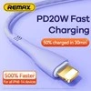 Greito įkrovimo kabelis REMAX RC-C063 20W PD USB-C į Lightning, 1.2m: Spalva - Mėlyna