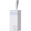 Išorinė baterija (Powerbank) REMAX RPP-321 50000mAh su LED prožektoriumi ir ekranu, juoda: Spalva - Balta